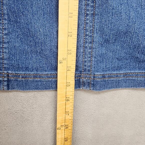 NWT No Boundaries Mini Skirt Juniors MEDIUM 7-9 Blue Jean Denim Hi Rise Paneled - Picture 9 of 9